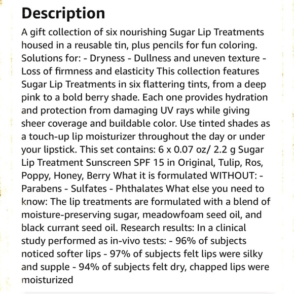 Fresh Sugar Lip Balm Beauty Box 6 Piece Set - Picture 4 of 4